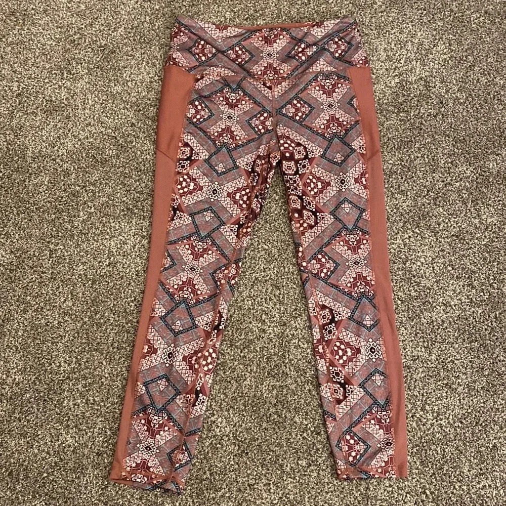 RBX Printed Pink Leggings